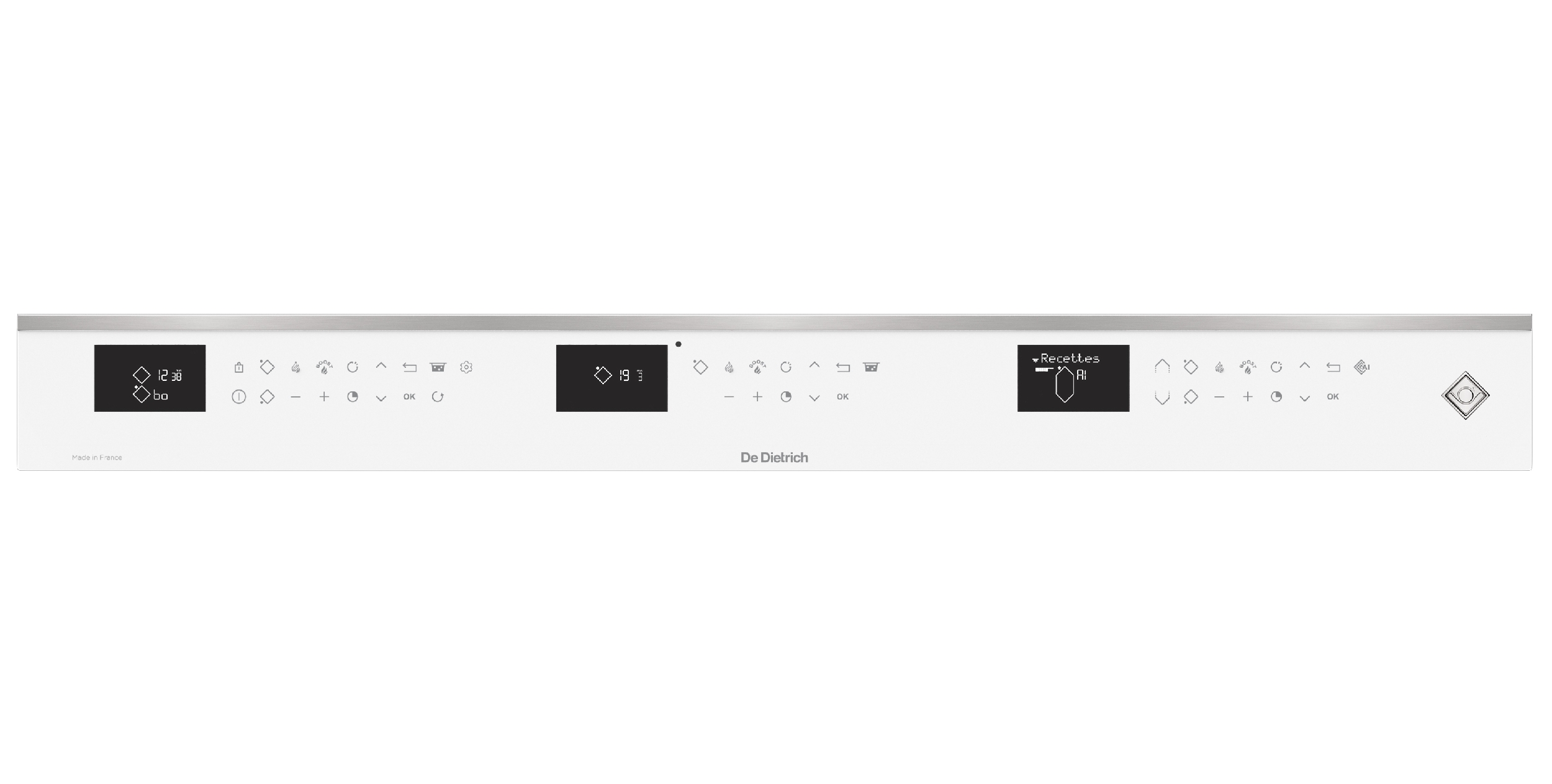 Nerušivé světlo LCD displeje varné desky De Dietrich DPI4831W